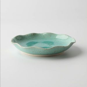 4 - Anthropologie Plates - Lotus Flower Stoneware